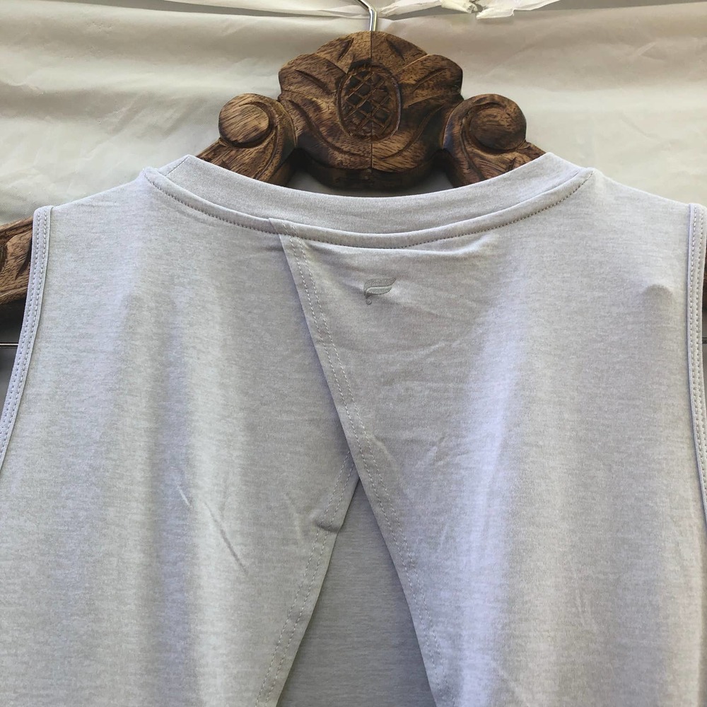Fabletics Blake Open Back Tank Soft Grey Heather … - image 5